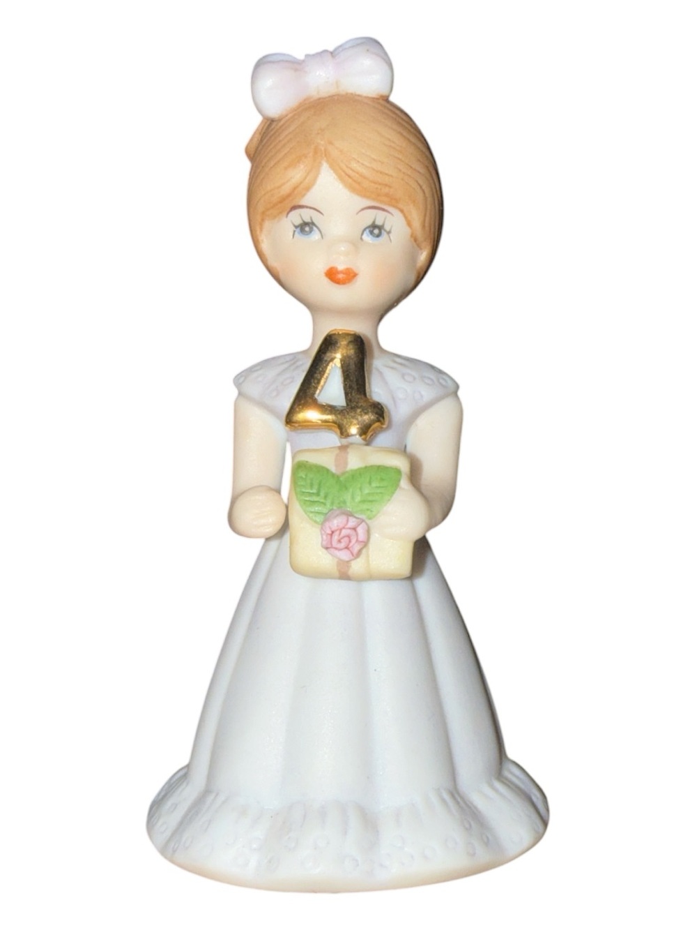 Enesco Growing Up Birthday Girls 4 Porcelain Figurine